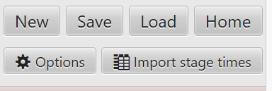 Buttons at the top of the left-side of the screen, including one for 'Options'.