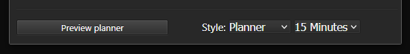Preview related inputs at the bottom of the 'This Planner' options page